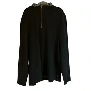 Toad&Co 1/3 Zip Black Wool Blend Pullover Sweater Size XXL